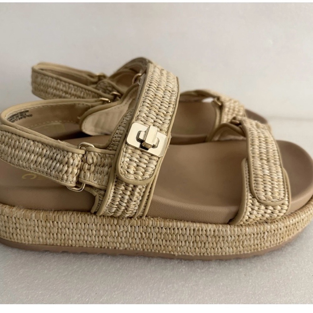 Madden NYC Beige Braided Espadrille Platform Sandal - Picture 6 of 11
